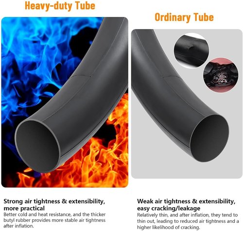 Heavy Duty 26-Inch Bike Tubes by [Brand Name] - 2-Pack with AV32mm Schrader Valve for Optimal Performance
