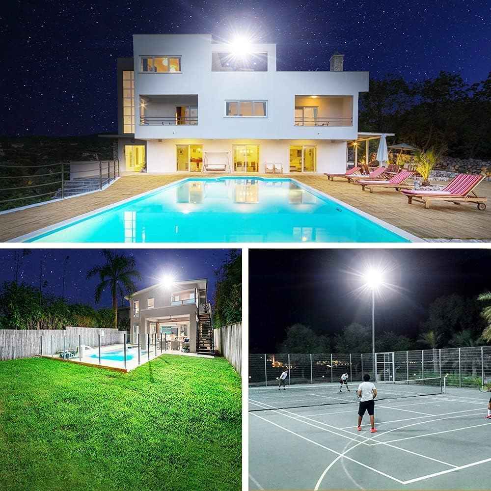 300W LED Flood Light - 2000W Equivalent, 5000K Daylight, 43500LM Waterproof Commercial Lighting for Sports Fields & Stadiums