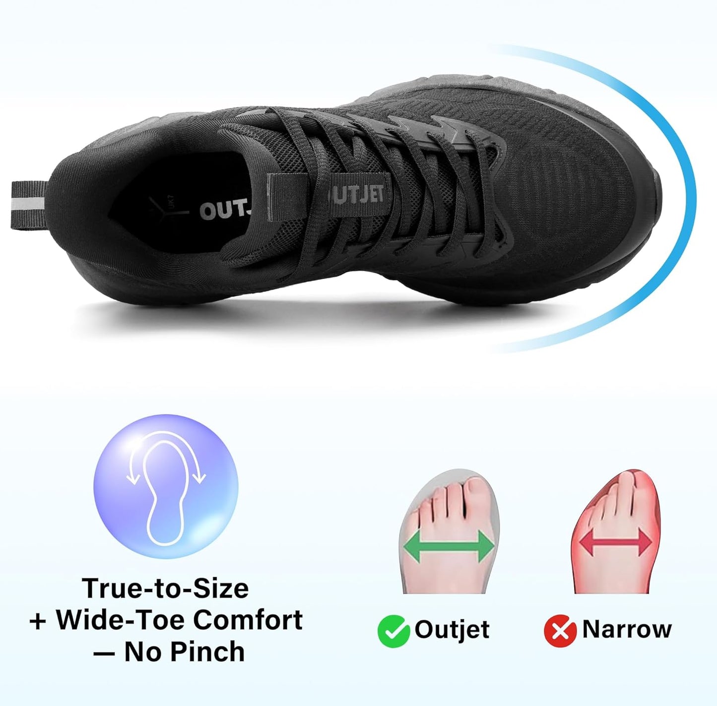 Skiennix Men's Lightweight Cushioning Athletic Shoes - Non-Slip Comfort for Running & Gym Workout
