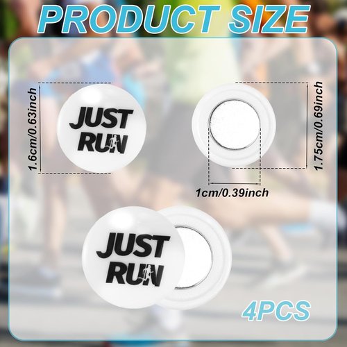 Magnetic Race Bib Clips by Skiennix - 4 Pairs of Durable Holders for Marathon Runners