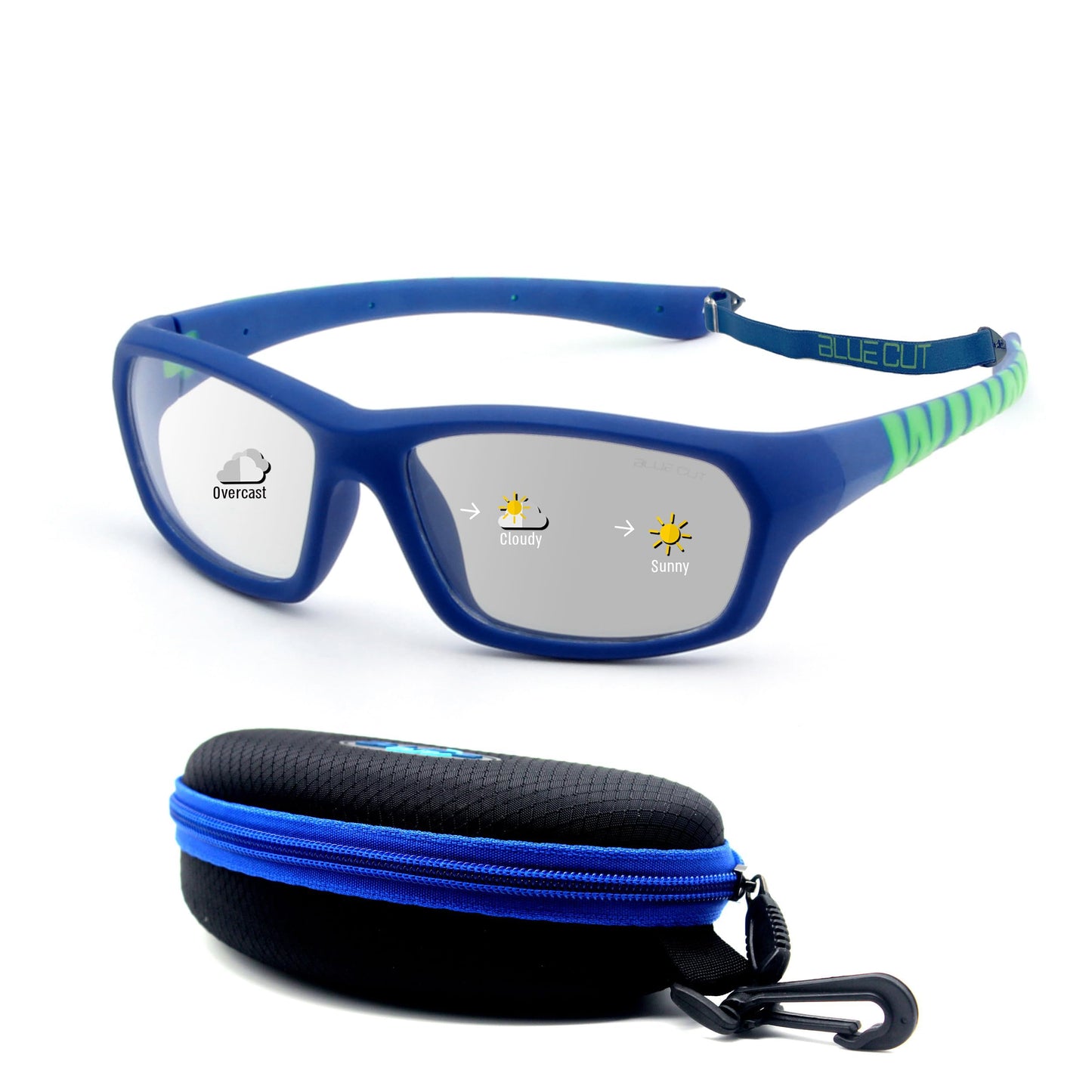 BLUE CUT Kids Sports Protection Goggles – Photochromic Safety Glasses for Children, Basketball, Baseball, Football, Soccer & Outdoor Sports