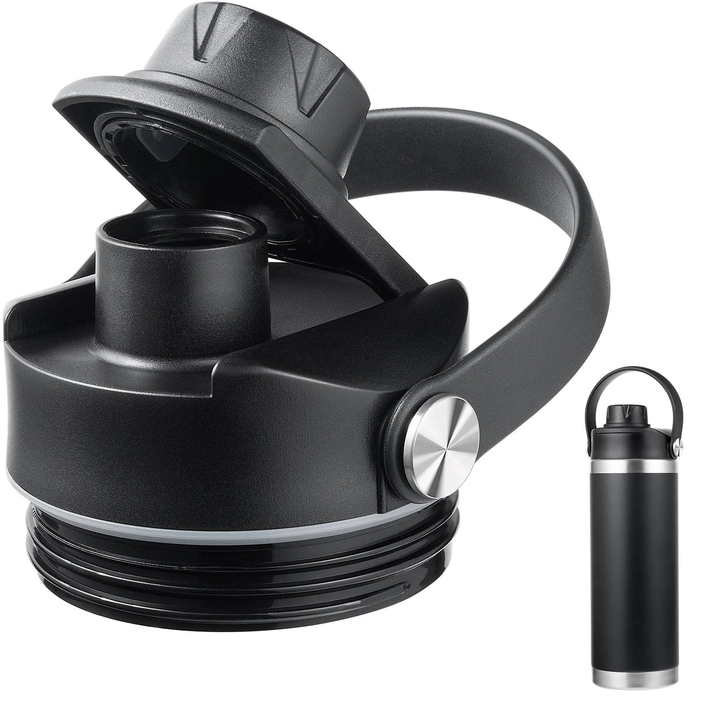 Rambler Lid for Yeti Water Bottle, Black