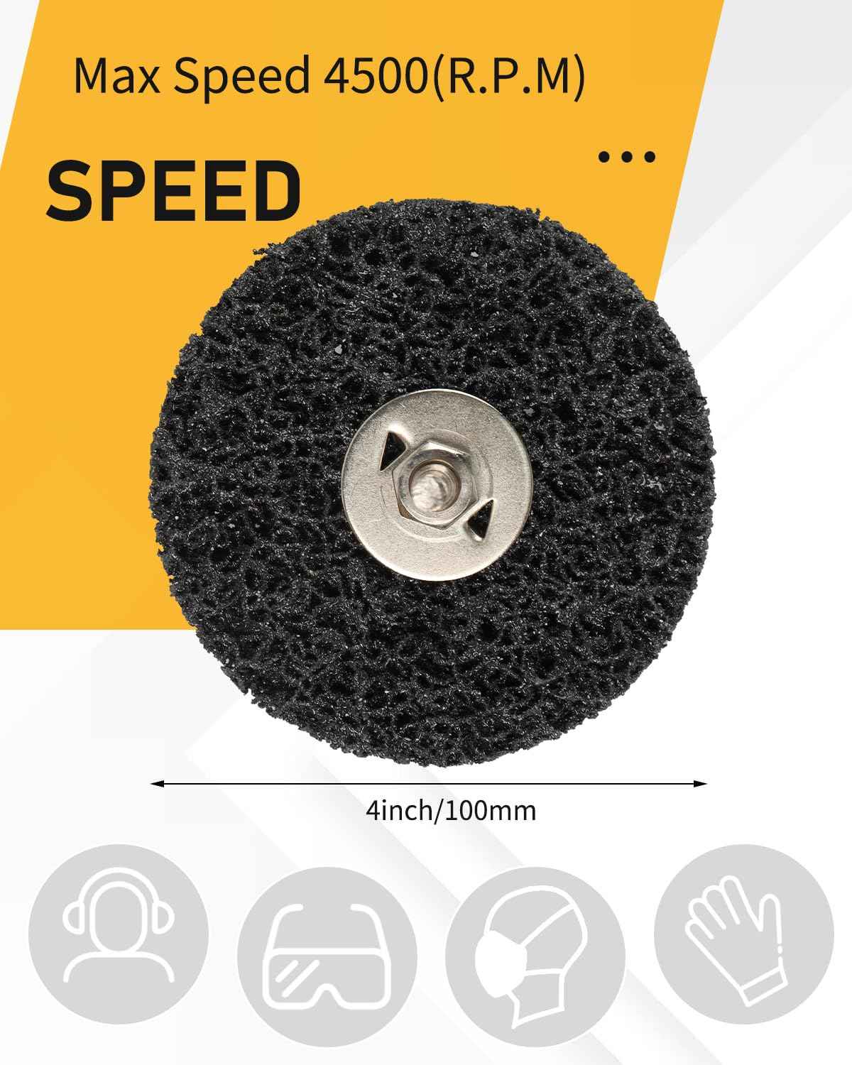 ZORUNNA Paint Stripper Wood, 5PCS Effective Paint Remover for Metal, 4 in Quick Change Paint Eater as Rotary Disc or as a Brush (on face), for Grinding Wood, Metal, Plastic and Fiberglass.