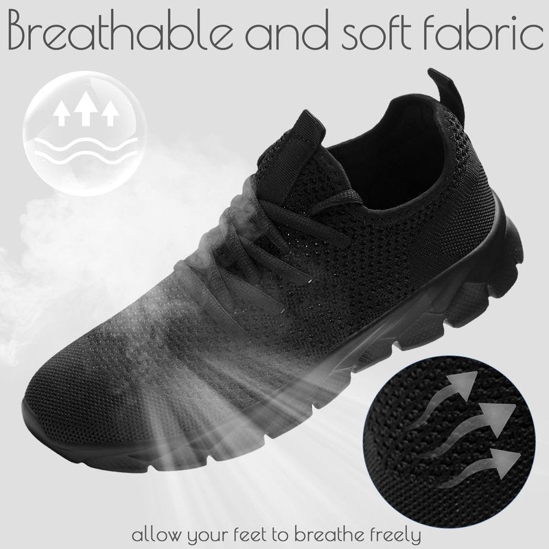ZGPWZWL Running Sneakers for Men Shoes Athletic Tennis Gym Walking Casual Lightweight Breathable Workout Comfortable Sports Shoes Mens Black Size 11