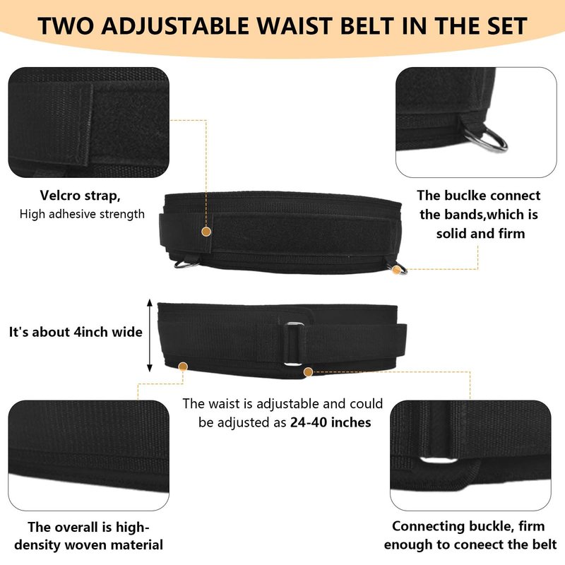 Tuyzhrymlic Speed and Agility Training Equipment, Two Resistance Bands and Adjustable Waist Belts 8pcs 80lb for Solo or Partner Exercise to Maximize Strength Power Focus Suitable for Muti-Sports