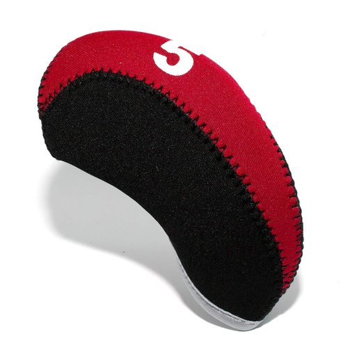 Golf Iron Club Head Covers Headcovers Set 11pcs Wedges Protective Neoprene fits Taylormade Callaway PXG, Lightweight, Lob Wedge,Sand Wedge,#4-9 AW SW PW LW,fits Tayormade M5 M6 (Red-Black)