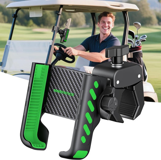 Golf Cart Phone Holder Mount, Golf Cart Accessories Essential Gift for Golfers Men Women, Fits EZGO Club Car Yamaha, Phone Caddy for iPhone Galaxy Pixel, 2026 Stocking Stuffers Gift for Men