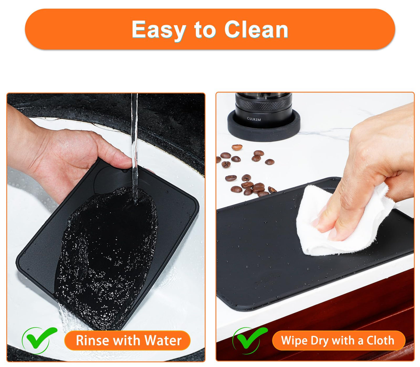 Espresso Tamping Mat Coffee Tamper - Food grade Silicone Espresso Tamping Mat for Espresso Machine Accessories, Tamper Mat for Barista Tools