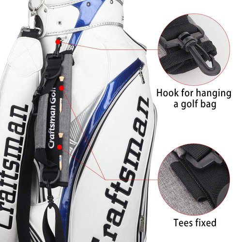 Craftsman Golf Portable Mini Carry Bag Shoulder Sleeve Bag Ideal for Golf Course (Gray (Update))