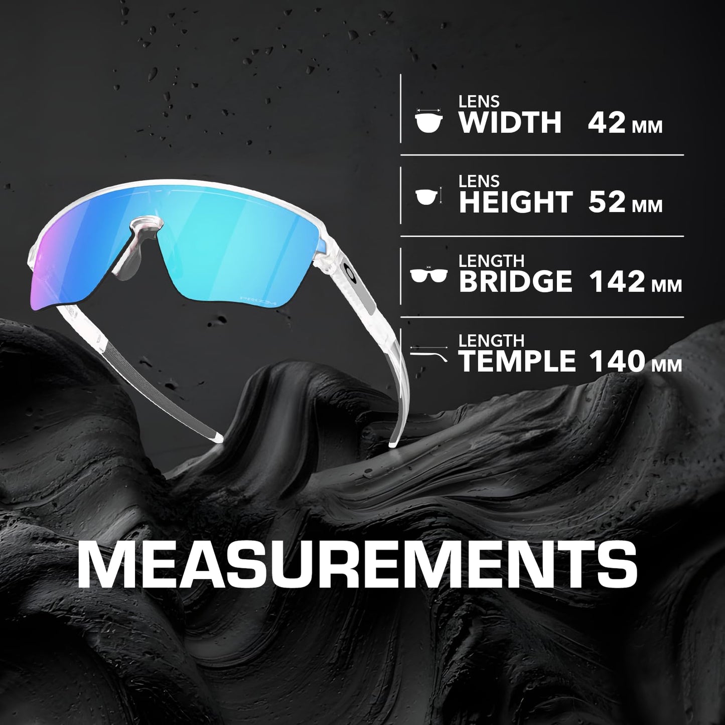 Oakley CORRIDOR SQ OO9415 Sunglasses MATTE CLEAR Frame with PRIZM SAPPHIRE Lenses With Official Eyewear Kit