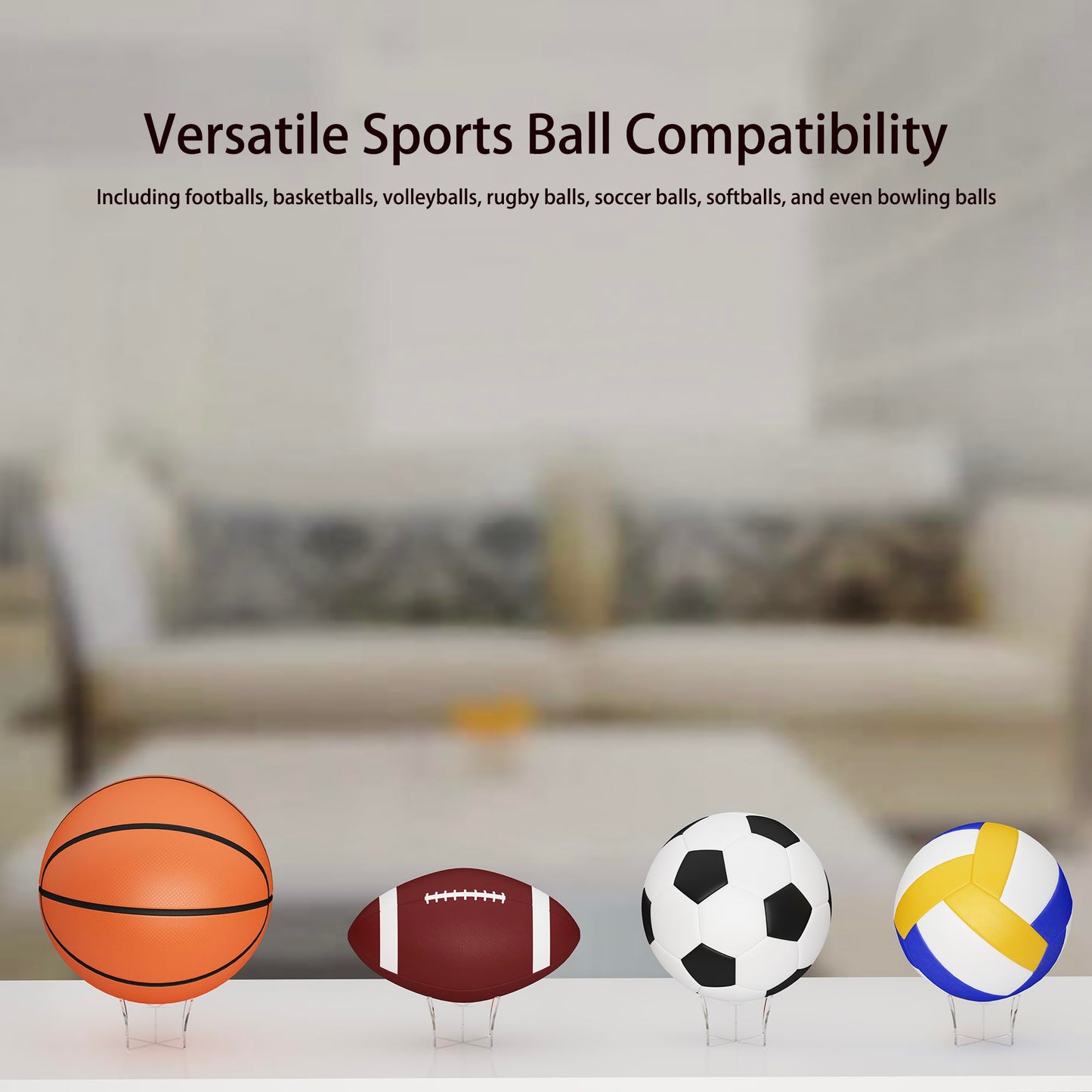UoYeet Large Acrylic Sports Ball Display Stand (3-Pack), Thick Shatterproof Holder for Softball, Baseball, Golf Ball & Memorabilia – Large Size 4.7 x 2.6 inch