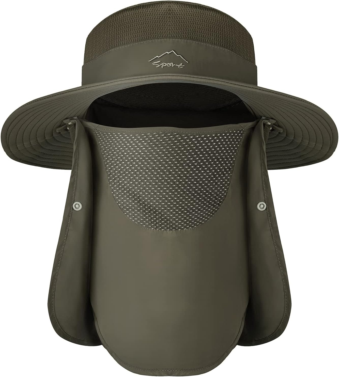 Sun Hats | Wide Brim Bucket Hat for Men & Women - UV Protection with UPF 50+ Face Cover & Neck Flap