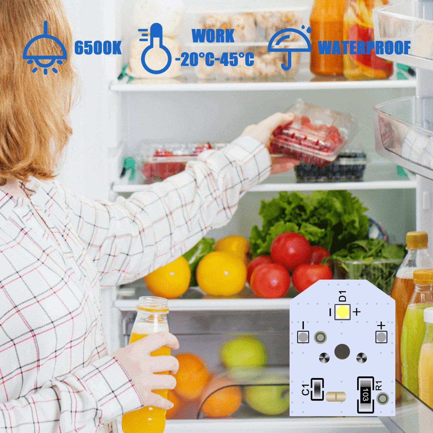 New Upgraded WR55X11132 WR55X25754 GE Refrigerator LED Light Bulb Replace WR55X30602 WR55X26486 PS4704284 3033142 EAP12172918 AP6261806(2 Pack)