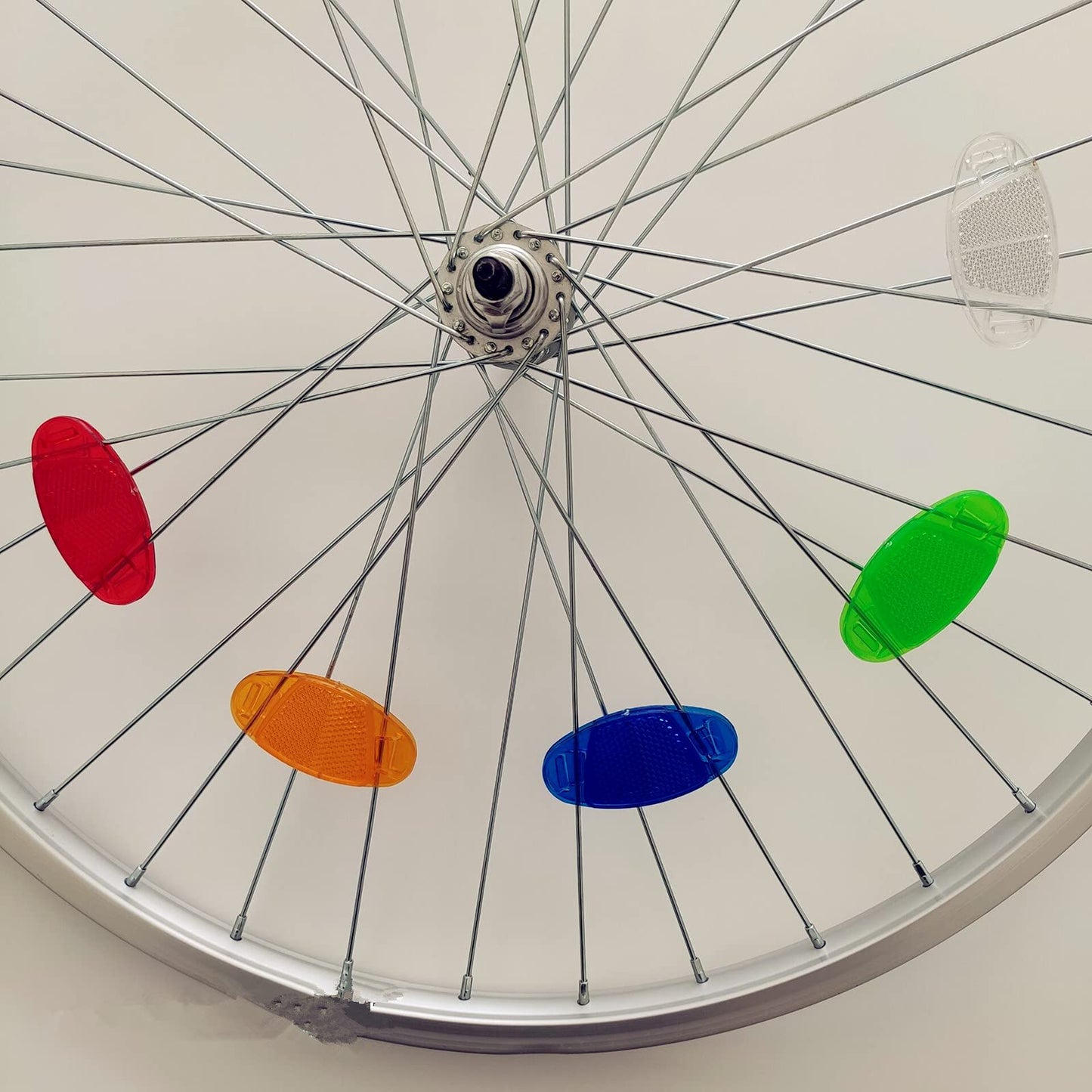 UoYu 8 pcs Oval Reflector Bicycle Spoke Signage Decoration Safe Warning Red for Bicycle Wheel Mountain Bike Accessories