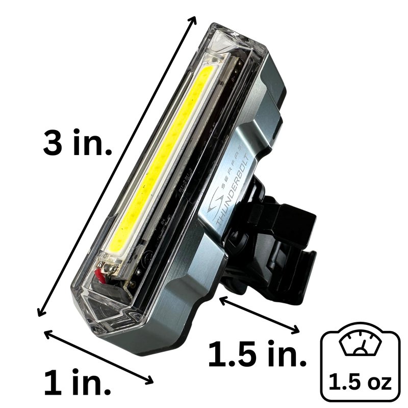 Serfas Thunderbolt 2.0 Headlight Bicycle Night Riding 6 Modes 120 Lumens