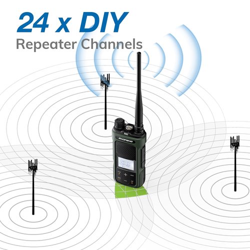 Baofeng G11S GMRS Radio Handheld, Rechargeable Walkie Talkies Long Range NOAA 2 Way Radio, GMRS Repeater Capable, with Earpiece (2 Pack)