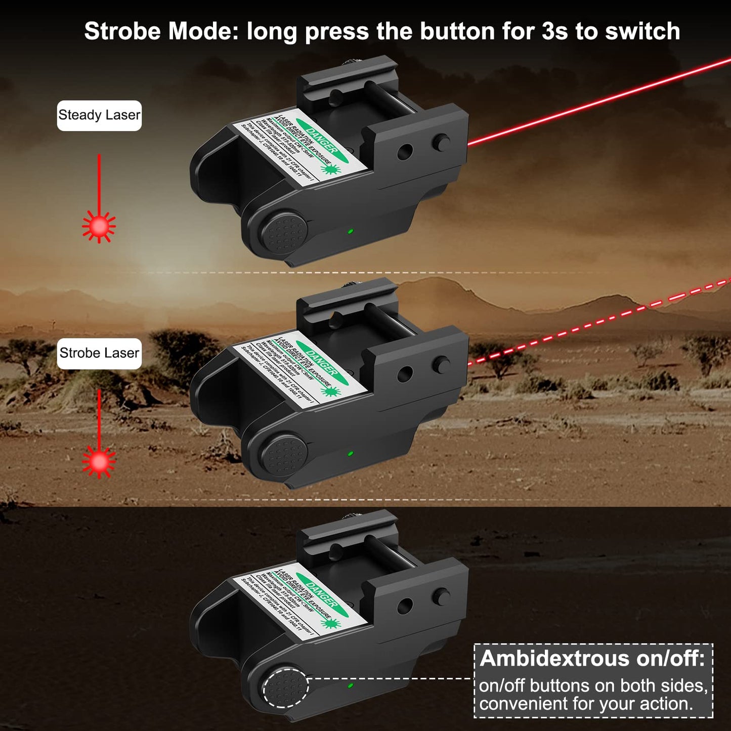 LIGHTWIN Red Laser Sight, Aluminum Ultra Low Profile Compact Picatinny Mount Red Dot Sight, Strobe Mode Available, Magnetic USB Rechargeable Red Beams for Taurus G2c G2s G3 G3c