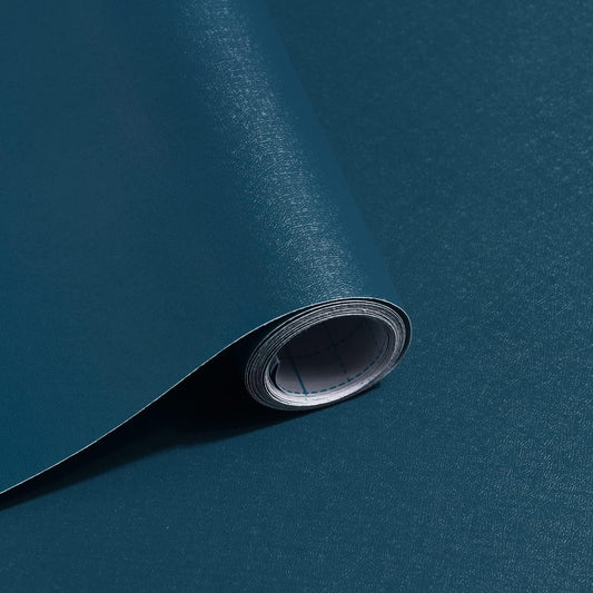 Safiyya 118"x17.7" Dark Blue Peel and Stick Wallpaper Blue Contact Paper Solid Color Removable Self Adhesive Wallpaper Decorative Vinyl Rolls for Wall Furniture