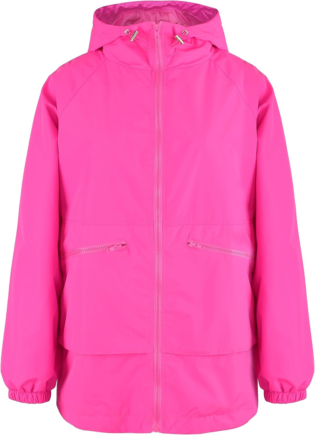 PESION Women's Waterproof Raincoat - Lightweight Hooded Windbreaker Jacket with Pockets | Ideal for Outdoor Use
