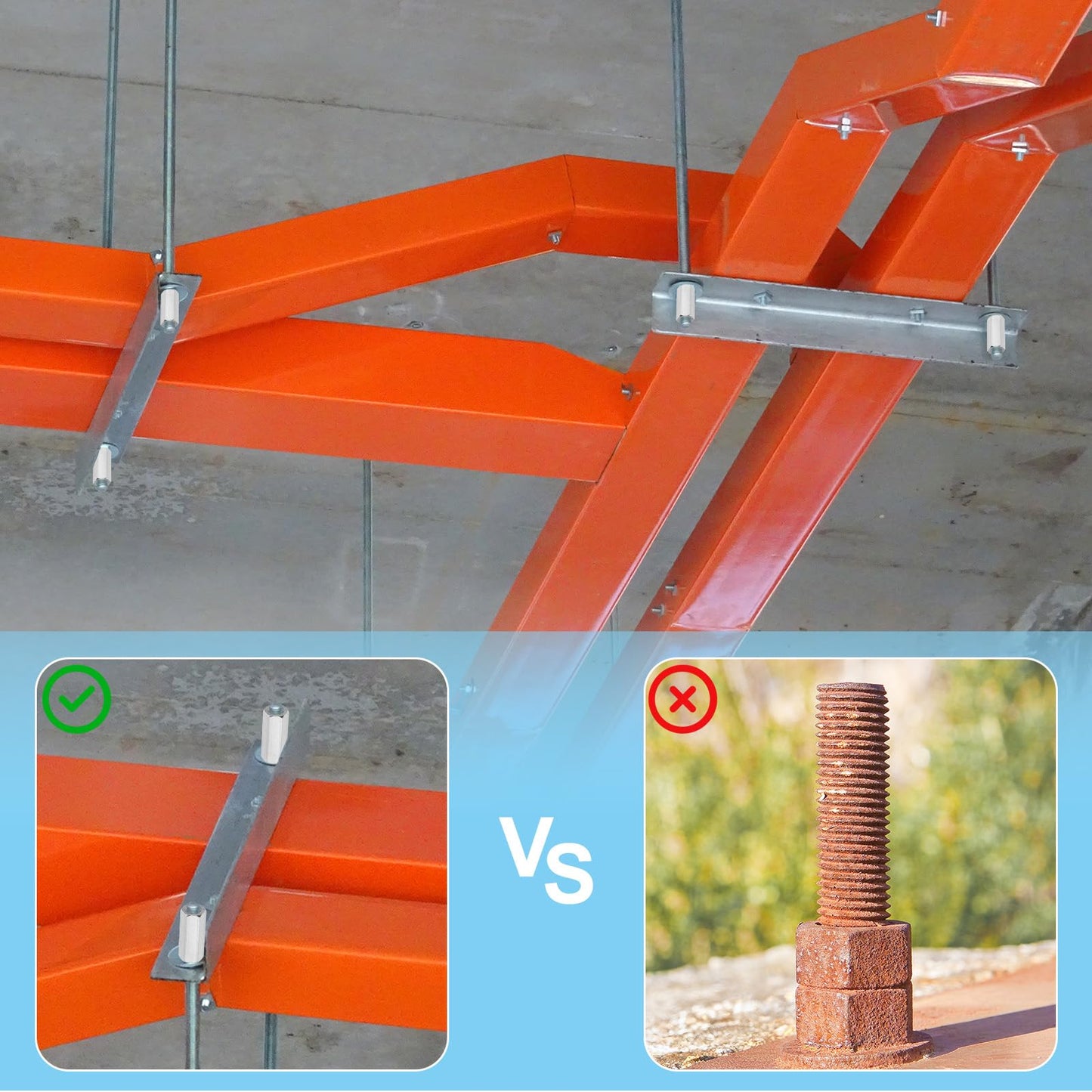 PATIKIL 5/16"-18 UNC 304 Stainless Steel Hex Coupling Nuts, 3Pcs 2" Length Fully Threaded Rod Coarse Coupling Nut Studding Connector Fasteners, Silver Tone