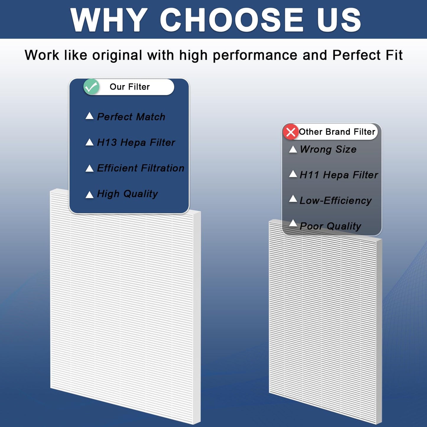 Amboseli 10 Pack C545 H13 HEPA Replacement Filter S Compatible with Winix C545 Air Purifi-er, Replaces Part 1712-0096-00 and 2522-0058-00