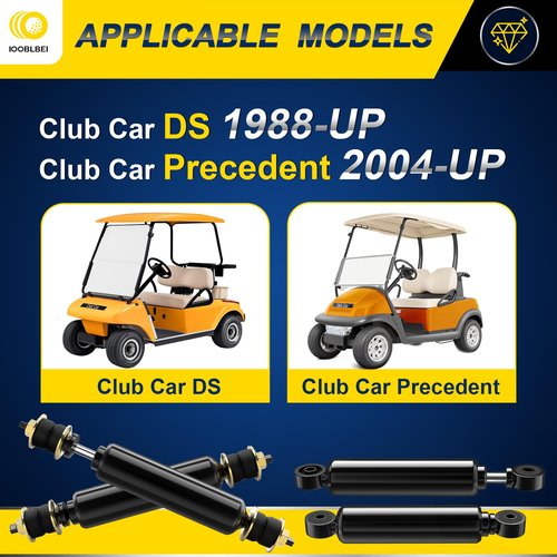 Club Car Shocks, Golf Cart Front and Rear Shock Absorbers for Club Car DS 1988-UP, Precedent 2004-UP, Golf Cart Shocks Replacement# 1014235, 1014236, 1015813 1010991, 4PCS