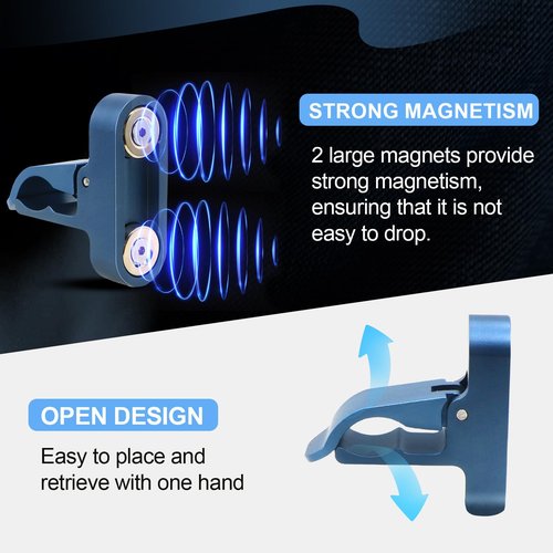 Cigar Holder-Portable Magnetic Cigar Holder, Cigar Holder for Golf Cart - Cigar Accessories for Cigar Lovers(Aluminum Cigar Holder)
