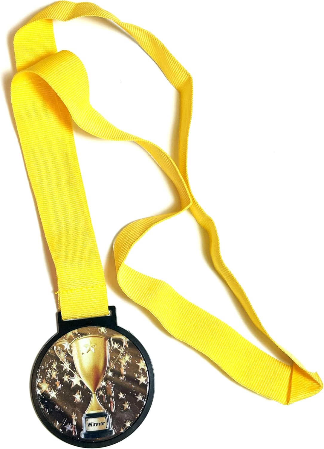 Regine Switzerland 10-Pack Champion Trophy Cups - 2.25 Inch Gold Medals with Neck Ribbons | Perfect for Awards & Events