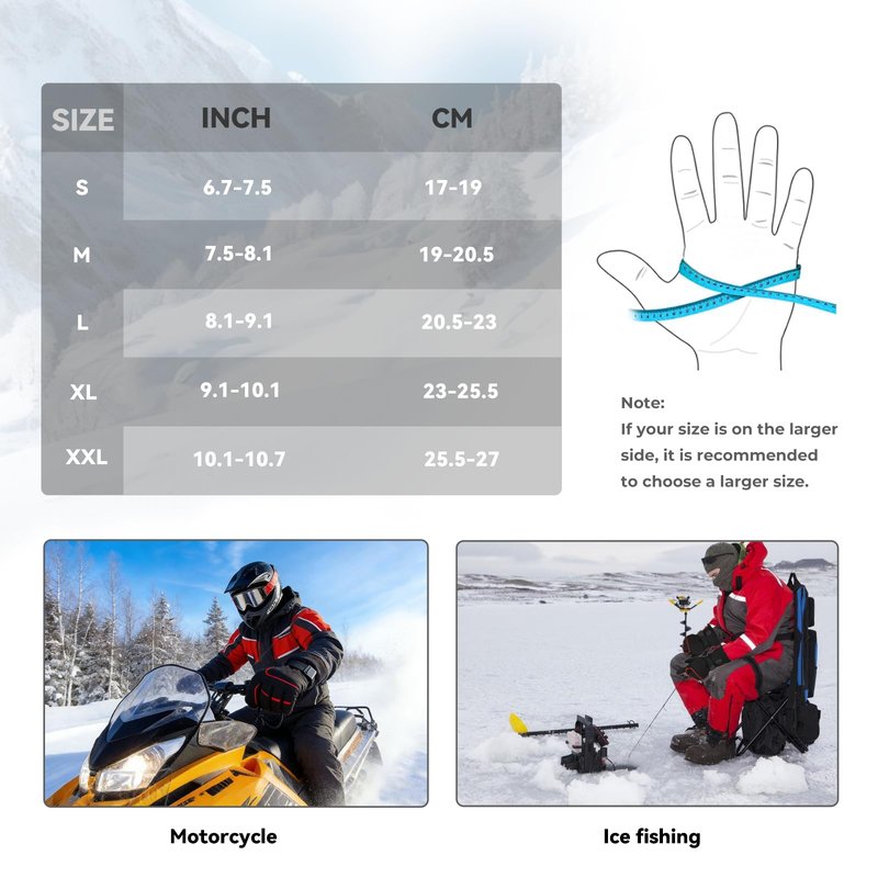 FEETMOR Heated Gloves,Unisex Rechargeable Battery Powered Electric Heating Gloves for Winter Outdoor,Skiing,Camping,Hiking