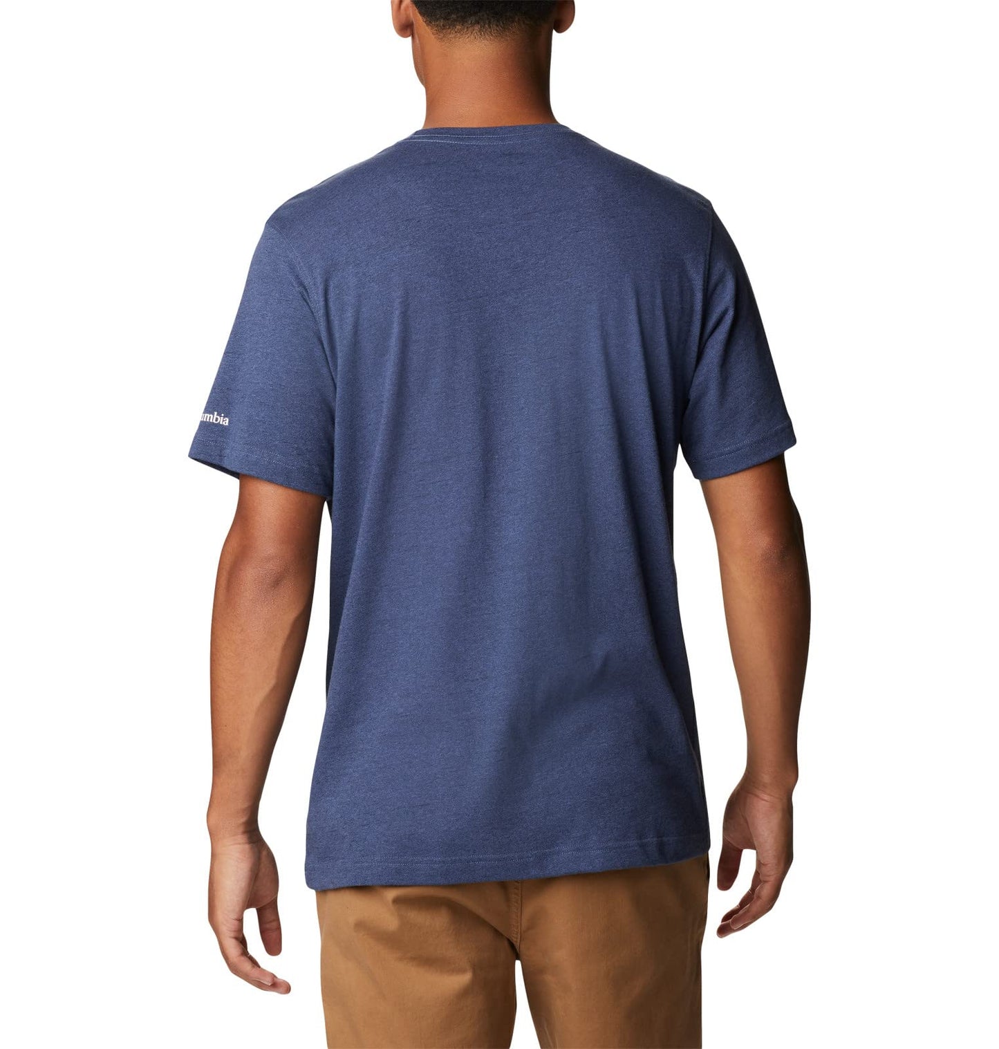 Columbia Men's Thistletown Hills Graphic Short Sleeve, Dark Mountain Heather/Hikers Graphic, 4X Big