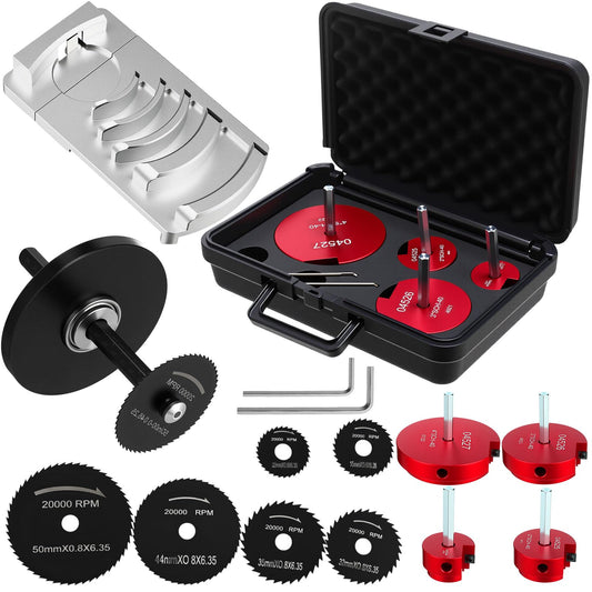 Blulu 11 Piece PVC Pipe Reamer Kit for 1/2" Drill, 1.5", 2", 3", 4" Reamer, Plumbing Tool Inside Pipe Cutter with Scale and 6 Blades, Chamfer Deburring Tool for PVC, Cpvc, ABS Fittings