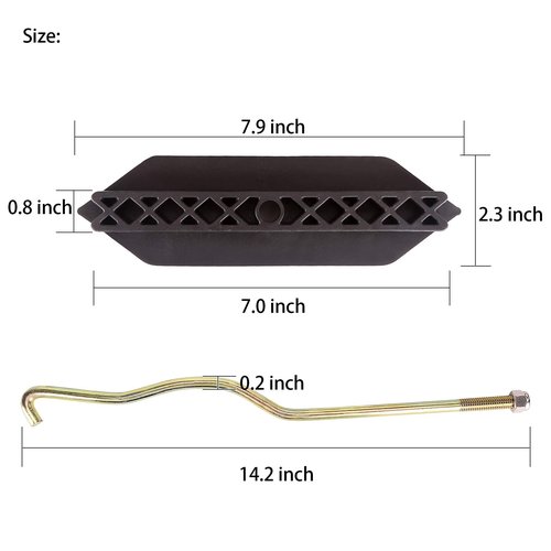 10L0L Battery Hold Down Plate with Rods Kit for Club Car Precedent 2004-2009 48V (4 x 12V Battery) Electric Golf Cart, OEM# 102534001 102526801