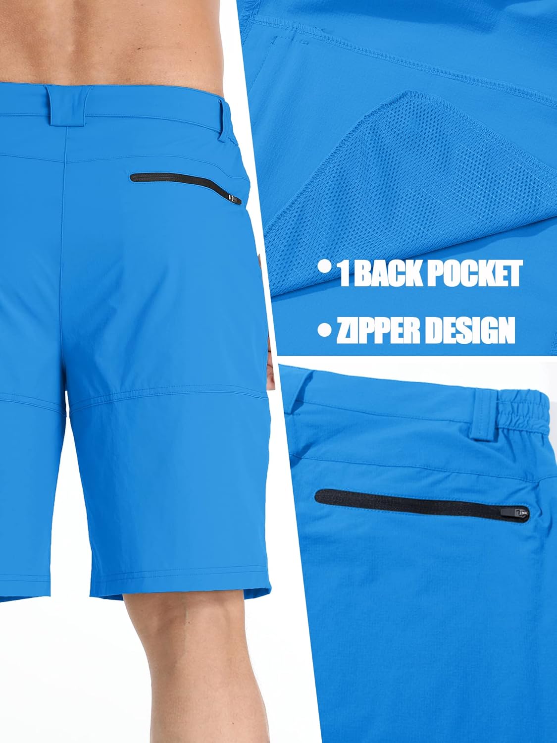 TACVASEN Men's Quick-Dry Cargo Shorts - Water-Resistant Casual Hiking Shorts | Summer Outdoor Wear