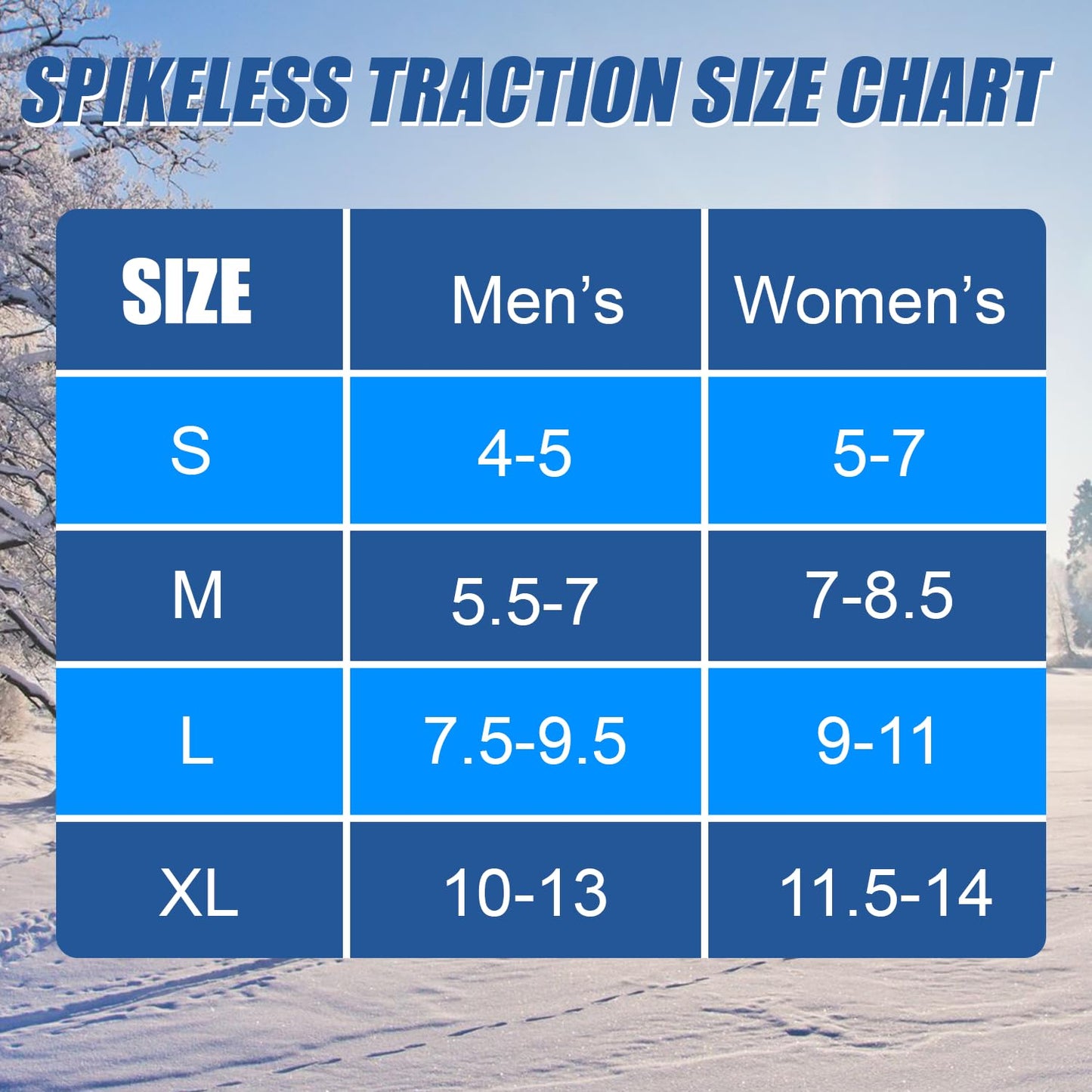 Traction Ice Cleat Spikes Non-Slip Over Shoe Rubber Spikes Crampons Anti Slip Anti Slip Crampons Slip-on Stretch Footwear (Medium(5.5-7 men/7-8.5 Women))