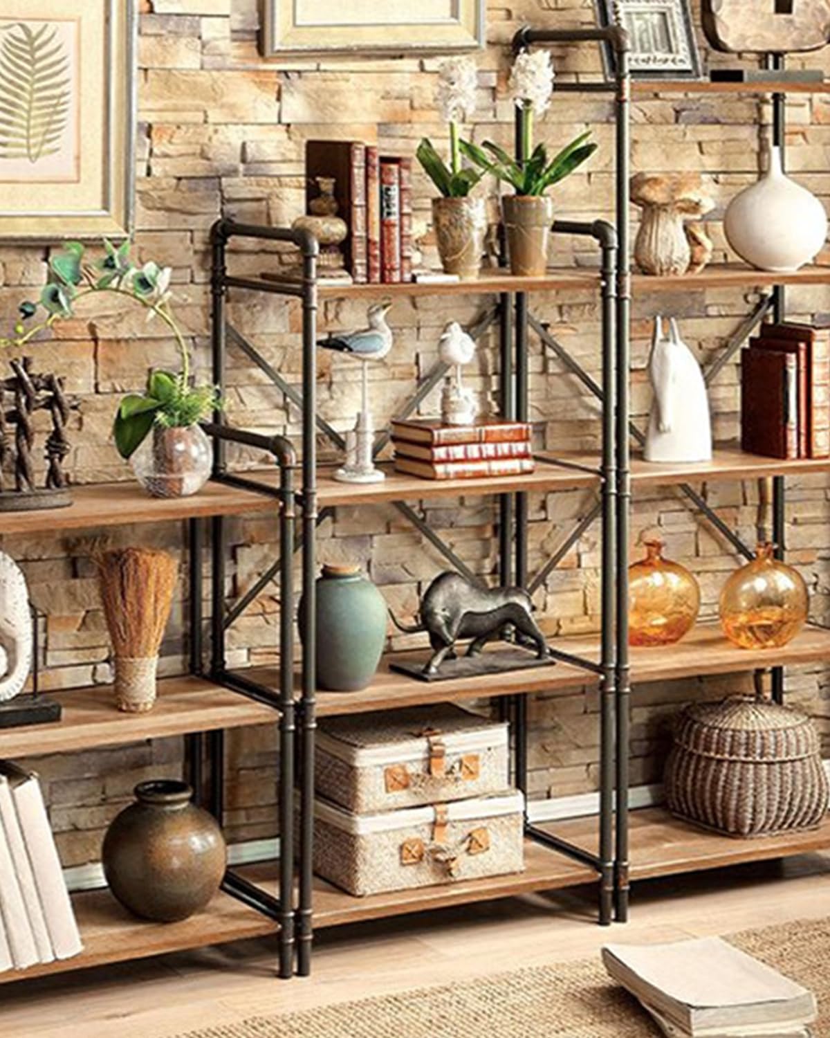 AGUTEA Black Durable U-Clamps Metal Pipe Clamps Double Hole Double Hole Pipe Strap DIY U-Bracket (Pack of 6) (1/2 INCH)