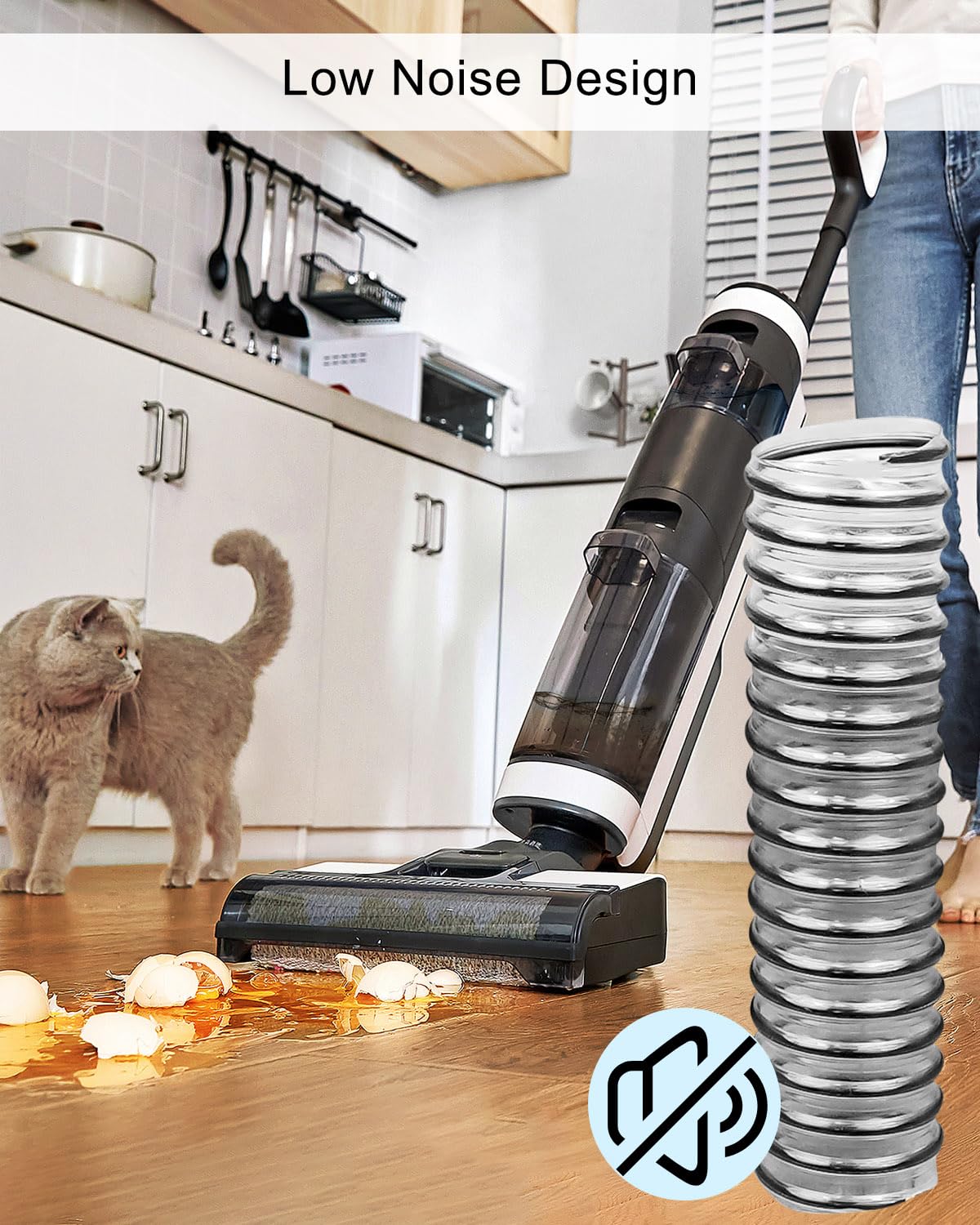 Lower Hose Fit for Tineco Floor ONE S3 IFloor 3 Handheld Vacuum Cleaner, 1" Lower Duct Hose, Vacuum Cleaner Connect Tube