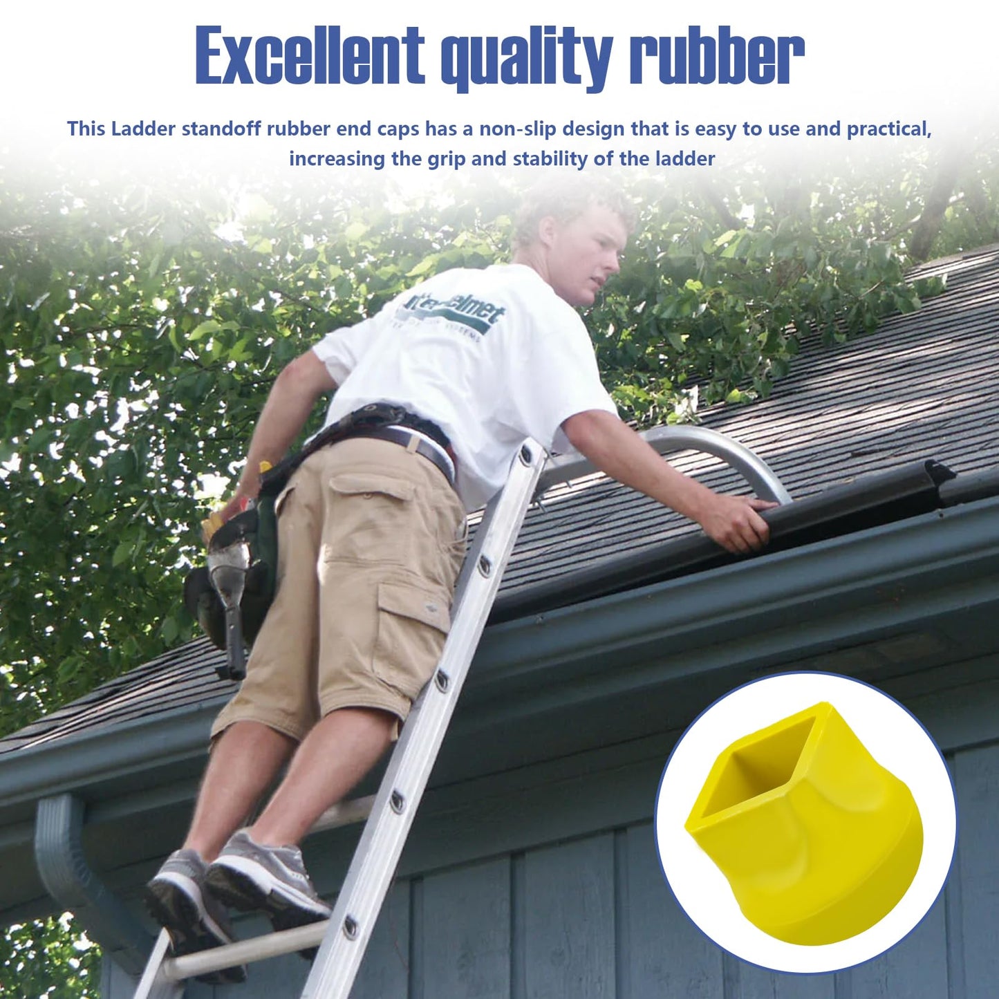 showingo Ladder Stabilizer Bumpers Replacement for Werner Extension Ladder Stabilizer Rubber End Caps,Ladder Standoff Protective Covers Ladder Mitts Ladder Stabilizer Pads Non-Slipa 2 Pack