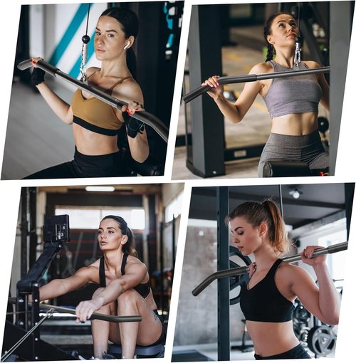 LAT Pulldown Bar Attachment - Non-Slip Handle for Strength Training | 39-Inch Gym Cable Machine Accessory