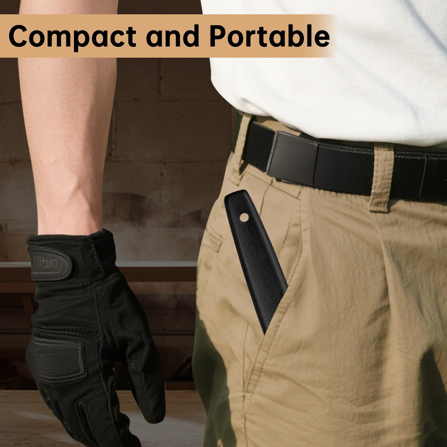 Marking Knife - 5CR15 High Carbon Steel Woodworking Scribing Knife, Double Beveled Blade with Wooden Handle, Leather Sheath Included - Wood Scribe Tool for Carving, Ideal Gifts for Men, Precision Tool