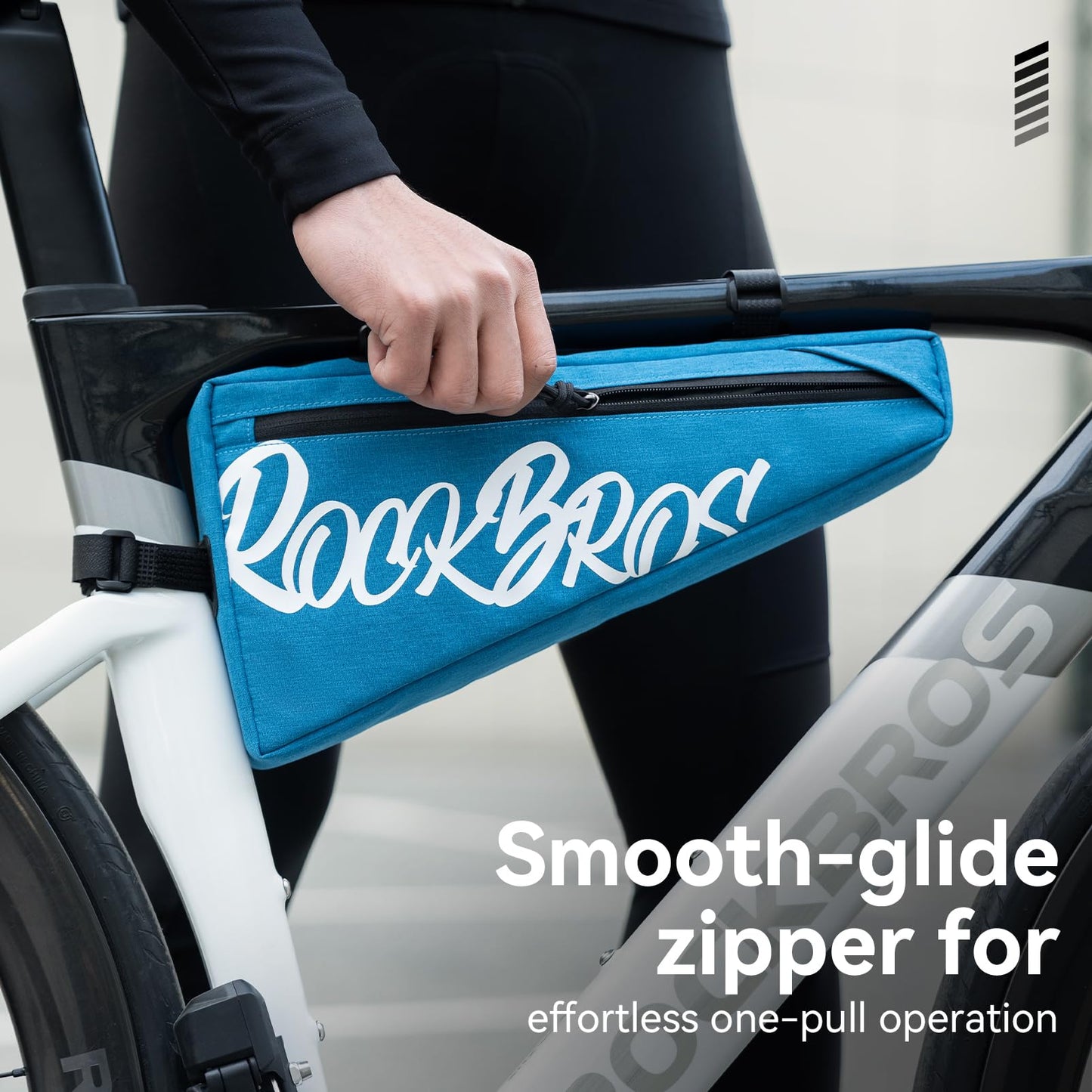 ROCKBROS Bike Frame Bag 1.9L Bike Triangle Bag Water Resistant Bike Frame Pouch Black/Blue/Red Bike Bag for Bicycles Blue