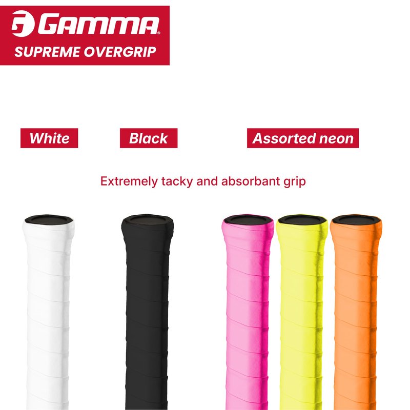Gamma Sports Pickleball Supreme Overgrip, Black
