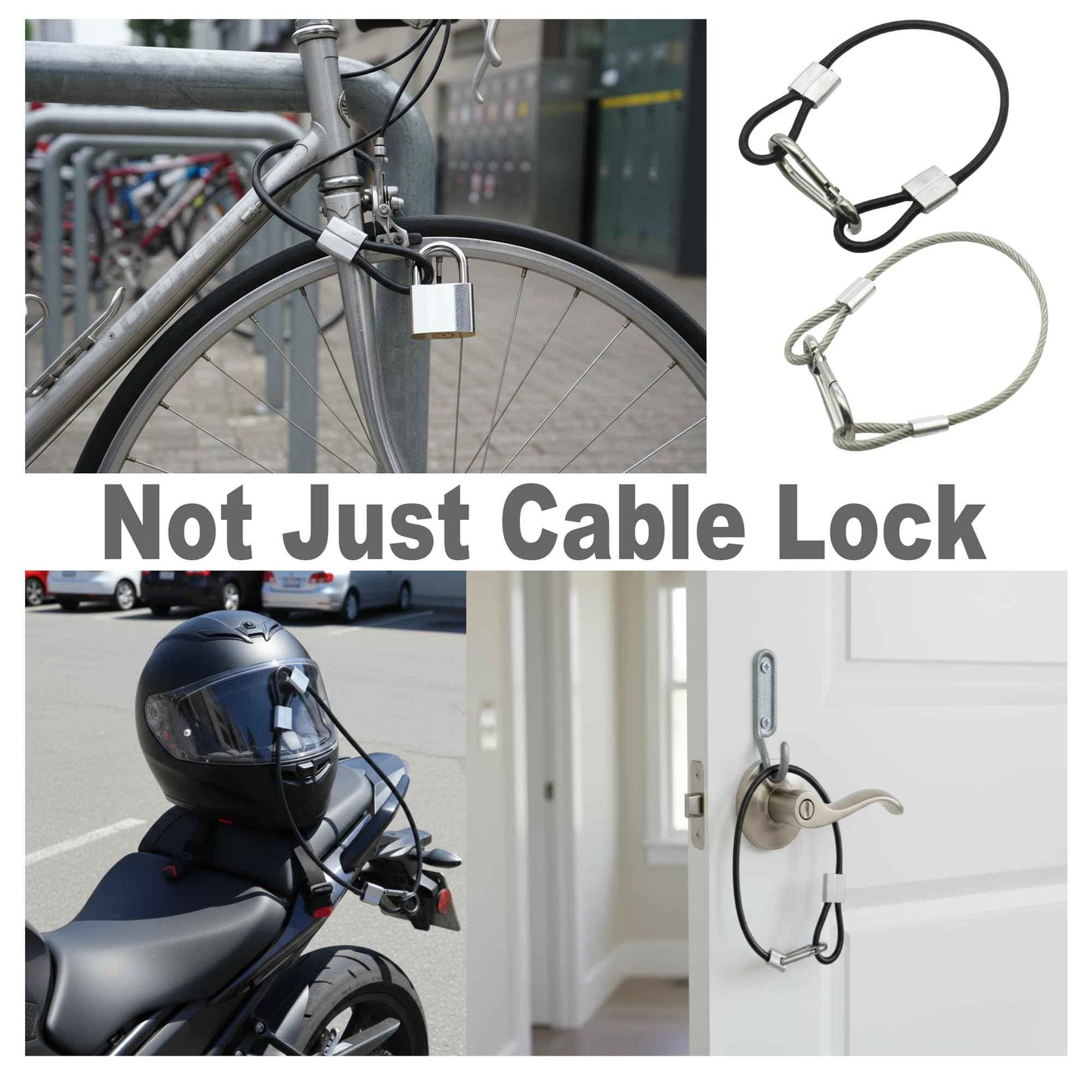 Bytiyar 10 pcs 12 inch Vinyl Cover Coated Stainless Steel Wire Rope Lanyard Cable Tether Safety Strap with Hooks and 2 Loops (4mm Thickness), Clear