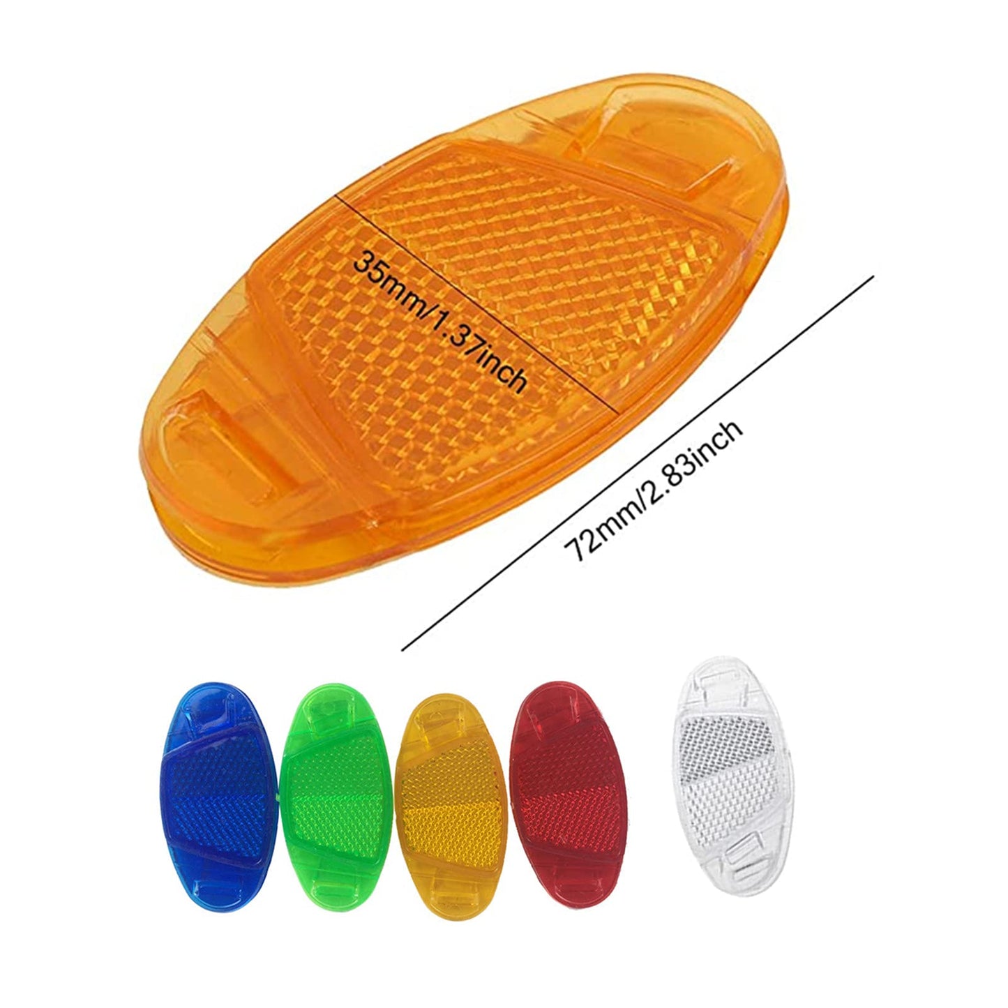 UoYu 8 pcs Oval Reflector Bicycle Spoke Signage Decoration Safe Warning Red for Bicycle Wheel Mountain Bike Accessories