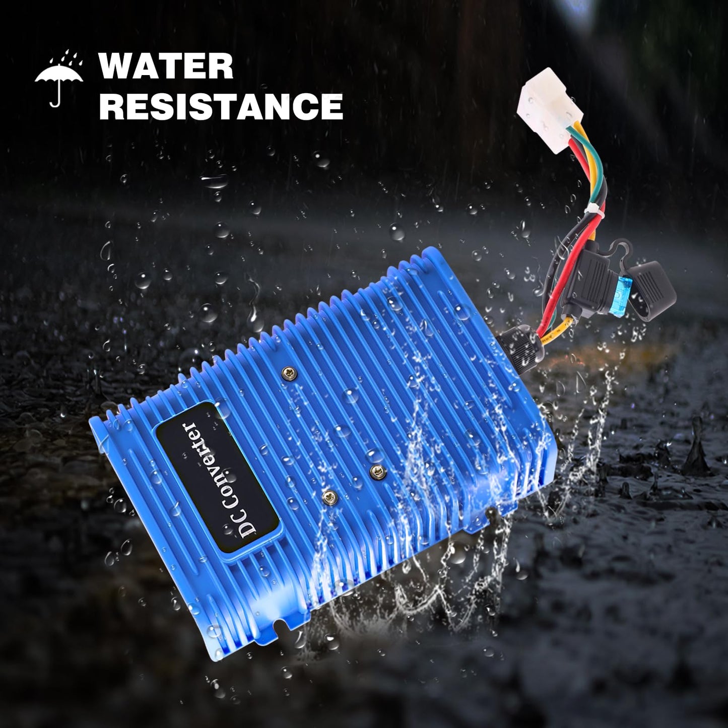 Roykaw Golf Cart Voltage Reducer Regulator,36 or 48V to 12V DC Converter,30A/350Watt, Universal Compatible with EZGO, Club Car, Yamaha and Most Golf Carts