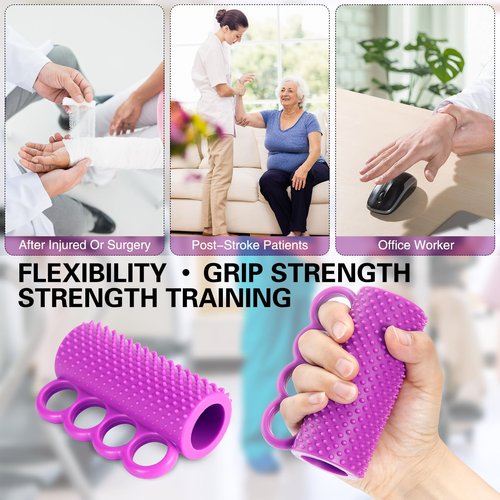Hand Therapy Grip Ball for Stroke, Arthritis, Carpal Tunnel Pain Relief Recovery, Hand Squeeze Ball for Physical Therapy, Exercise Stress Balls for Adults, Improve Flexibility & Grip Strength