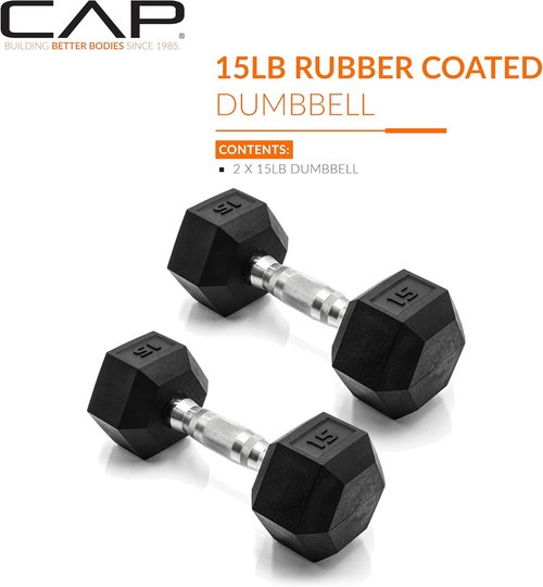 CAP Barbell Coated Dumbbell Weights - Versatile Pairs & Sets for Home Gym Workouts