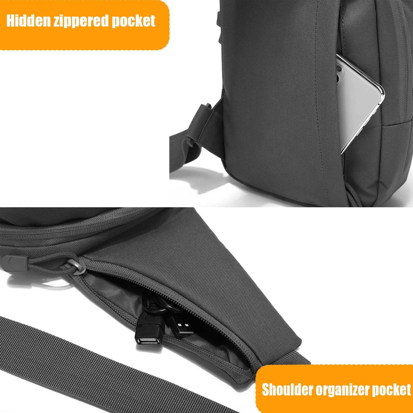 ONE WVW PIN CCW Sling Bag for Men Women, Gun Bag Chest Pack, EDC Shoulder Crossbody Bag with Holster of Pistol-Right Hand, Mens Range Bags Accessories Pink