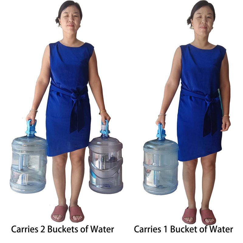 Storbuffs 2 Pack 5 Gallon Water Bottle Holder Purified Drinking Water Jug Caps Carrier Lift Labor Energy Saving Ergonomic Grip Handle Carrier Non-Slip Holder Lifter Heavy Duty Clip no jug