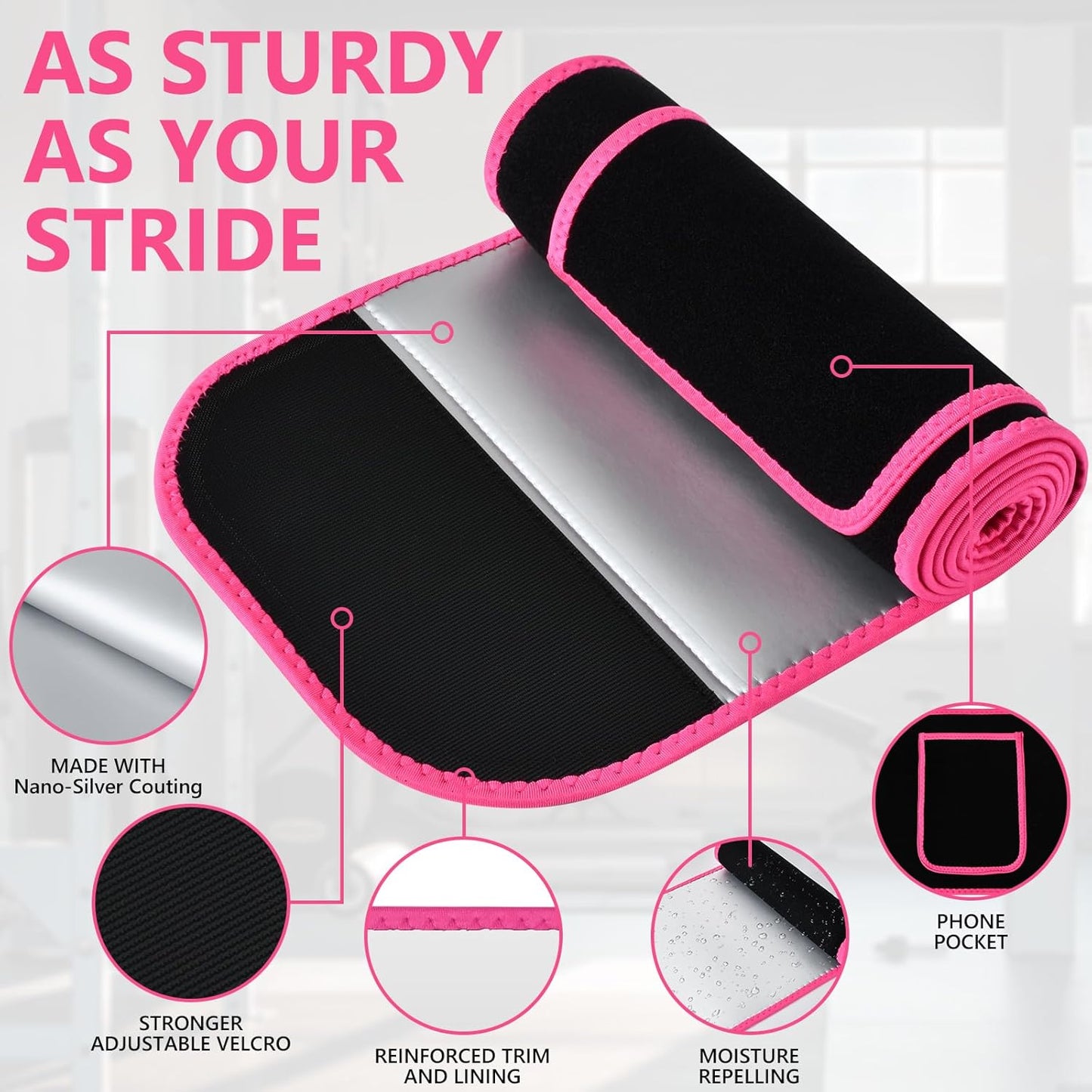 MORECOO Waist Trainer - Sculpting Sweat Band for Stomach & Waist Trimming | Ideal for Workouts