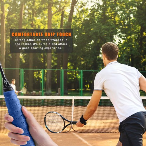 WAFJAMF New Tennis Racket Grip Tape, 4 Pack Anti Slip Badminton Racket Overgrips, Ultra Absorbent Pickleball Overgrip, Breathable, Quick Dry